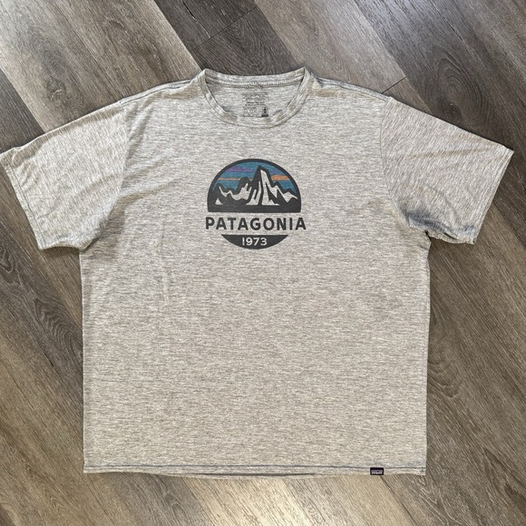Patagonia Other - Patagonia Capilene Cool Daily Shirt Mens 2XL Gray Heather 1973 Graphic Tee